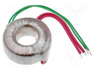 Transformer: toroidal; 10VA; 230VAC; 19V; 0.53A; Leads: cables; IP00 INDEL