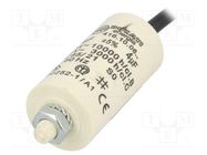 Capacitor: polypropylene; motors, run; 4uF; 425VAC; Ø28x55mm; ±5% DUCATI ENERGIA