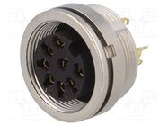 Connector: M16; socket; female; soldering; PIN: 8; 5A; 60V; IP68 LUMBERG