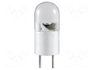 LED lamp; warm white; G4; 12VDC; 12VAC; 10lm; P: 0.3W; 120°; 2700K Goobay