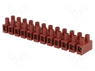 Connector: terminal block; 400V; with wire protector; brown; 4mm2 BM GROUP