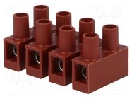 Terminal block; screw terminal; 4mm2; 400V; ways: 4; terminals: 8 BM GROUP