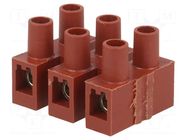 Connector: terminal block; 400V; with wire protector; brown; 4mm2 BM GROUP