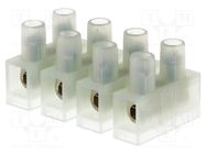 Terminal block; screw terminal; 4mm2; 400V; ways: 4; terminals: 8 BM GROUP