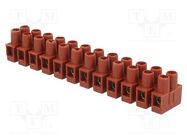 Terminal block; screw terminal; 2.5mm2; 250V; ways: 12; brown BM GROUP