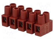 Connector: terminal block; 250V; with wire protector; brown BM GROUP