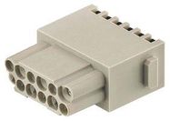 RECTANGULAR HAN DD MODULE, RECEPTACLE, 12WAY, QUICKLOCK