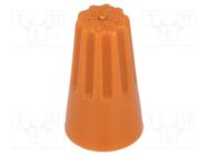 Wire nut connector; 0.5÷2.5mm2; orange; 80pcs. NINIGI