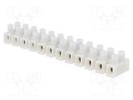 Terminal block; screw terminal; 6mm2; 500V; 41A; ways: 12; white SIMET