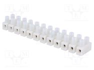 Terminal block; screw terminal; 2.5mm2; 450V; 24A; ways: 12; white SIMET