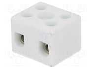 Terminal block; screw terminal; 4mm2; 450V; 32A; ways: 2; max.350°C SIMET