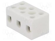 Terminal block; screw terminal; 10mm2; 450V; 57A; ways: 3; H: 20mm SIMET