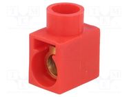 Terminal block; screw terminal; 2.5mm2; 400V; 32A; ways: 1; red 