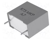 Capacitor: polypropylene; R75; 4.7nF; 1kVDC; 400VAC; 10x5x10.5mm KEMET