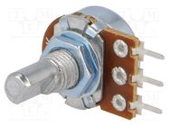 Potentiometer: shaft; single turn; 100kΩ; 125mW; ±20%; THT; 6mm SR PASSIVES