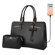 Women's 15.6'' laptop bag with cosmetic case Matein 1310 Black USB, Matein