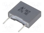 Capacitor: polypropylene; R76; 220pF; 10x3x8mm; THT; ±5%; 7.5mm KEMET