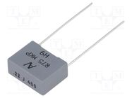 Capacitor: polypropylene; R75; 220nF; 18x7.5x13.5mm; THT; ±5%; 15mm KEMET