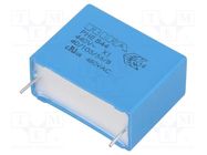 Capacitor: polypropylene; X1; PHE844; 470nF; 31.5x14.5x24.5mm; THT KEMET