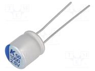 Capacitor: polymer; low ESR; 1000uF; 2.5VDC; ESR: 12mΩ; THT; ±20% KEMET