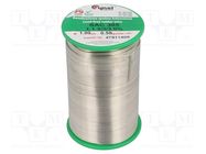 Tin; lead free; Sn96,5Ag3Cu0,5; 1mm; 500g; reel; 217÷219°C; 3% CYNEL