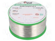 Tin; lead free; Sn96,5Ag3Cu0,5; 250um; 250g; reel; 217÷219°C; 3% 