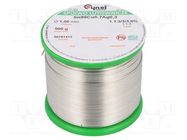 Tin; lead free; Sn99Ag0,3Cu0,7; 1mm; 500g; reel; 216÷227°C; 3% 