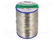 Tin; lead free; Sn99Ag0,3Cu0,7; 560um; 500g; reel; 216÷227°C; 3% 