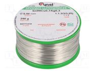 Tin; lead free; Sn99Ag0,3Cu0,7; 500um; 250g; reel; 216÷227°C; 3% CYNEL