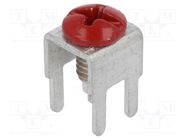 Terminal: screw terminal; THT,screw terminal; red; 7.5x5mm KEYSTONE