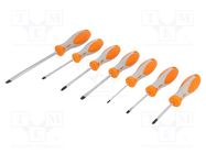 Kit: screwdrivers; Pozidriv®,slot; 7pcs. AVIT