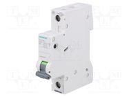 Circuit breaker; 230VAC; Inom: 6A; Poles: 1; for DIN rail mounting SIEMENS