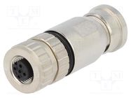 Connector: M12; plug; PIN: 5; female; A code-DeviceNet / CANopen HARTING