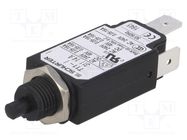 Circuit breaker; Urated: 240VAC; 48VDC; 14A; SPST; Poles: 1; screw 