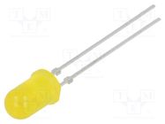 LED; 5mm; yellow; 1.6÷10mcd; 60°; Front: convex; 2.4÷3VDC VISHAY