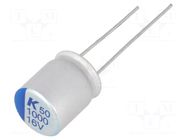 Capacitor: polymer; low ESR; 1000uF; 16VDC; THT; ESR: 13mΩ; A750 KEMET