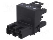 Transition: T adapter; male,female x2; WINSTA; 25A; 250V; ways: 3 WAGO