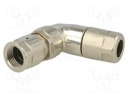 Connector: M12; plug; PIN: 4; female; D code-Ethernet; for cable HARTING