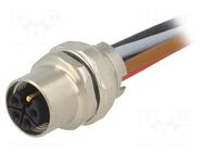 Connector: M12; socket; female; PIN: 5; straight; L code-Power; 12A HARTING