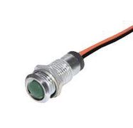 PANEL INDICATOR, GREEN, 8MM, 24VDC