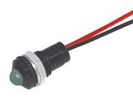 PANEL INDICATOR, GREEN, 8MM, 24VDC