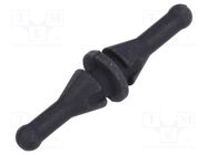 Fastener for fans and protections; Ømount.hole: 5mm; black RICHCO