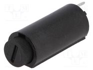 Fuse holder; cylindrical fuses; THT; 5x20mm; -30÷85°C; 10A; black Stelvio Kontek