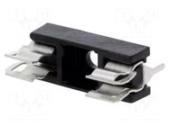 Fuse holder; 5x20mm; 6.3A; Pitch: 22mm; black; 250V ESKA