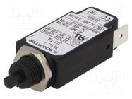 Circuit breaker; Urated: 240VAC; 48VDC; 7A; SPST; Poles: 1; screw 