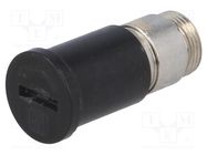 Adapter; cylindrical fuses; 6.3x32mm; 16A; black; 500VAC; UL94V-0 SCHURTER