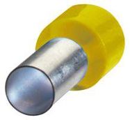 TERMINAL, FERRULE, CRIMP, YELLOW, 24AWG/0.25MM2