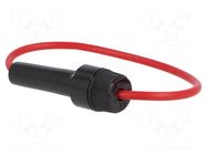Fuse holder; 6.3x30mm,6.3x32mm; on cable; Imax: 15A; Leads: cables SCI