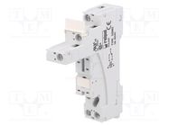 Socket; PIN: 5; 12A; 300VAC; on panel,for DIN rail mounting RELPOL