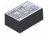 Converter: DC/DC; 3W; Uin: 20÷60VDC; Uout: 15VDC; Uout2: -15VDC CHINFA ELECTRONICS